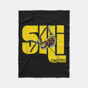 Vermont Okemo Mountain Ski  Fleece Blanket