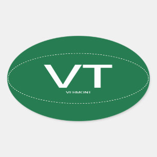 Vermont Oval Bumper Sticker