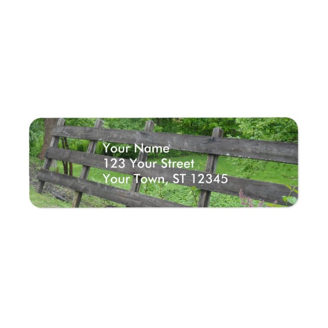Vermont Picket Fence Return Address Label (Front)