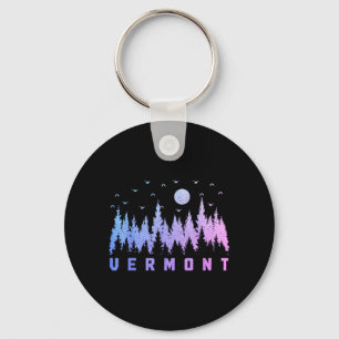 Vermont Pine Tree Nature Lover Forest Hiking Key Ring