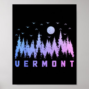 Vermont Pine Tree Nature Lover Forest Hiking Poster