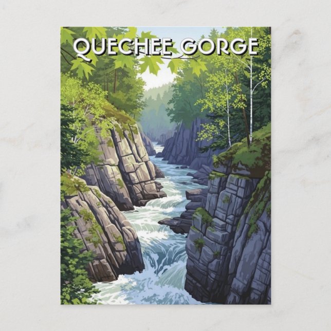 Vermont Quechee Gorge Travel Postcard (Front)
