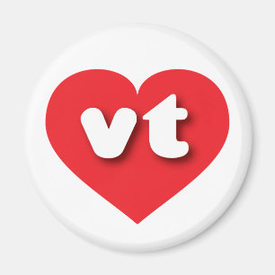 Vermont red heart - I love vt Magnet