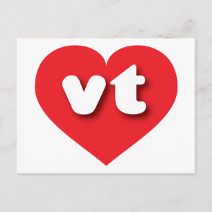 Vermont red heart - I love vt Postcard