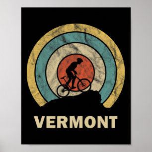 Vermont Retro Cycling Mtb Poster