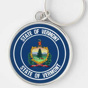 Vermont Round Emblem Key Ring