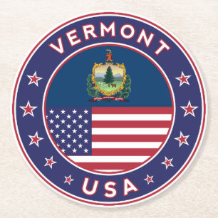Vermont Round Paper Coaster