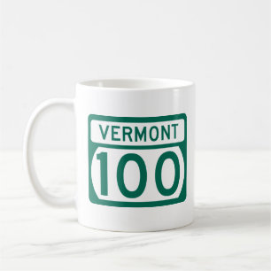 Vermont Route 100 road sign Coffee Mug