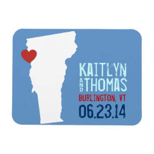 Vermont Save the Date - Customisable City Magnet