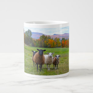 Vermont Sheep in Autumn Large Coffee Mug