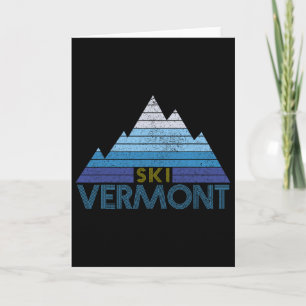 Vermont Ski Souvenir Vintage Mountain Sports Winte Card