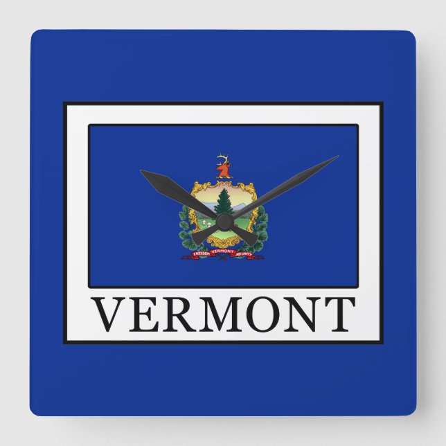 Vermont Square Wall Clock (Front)