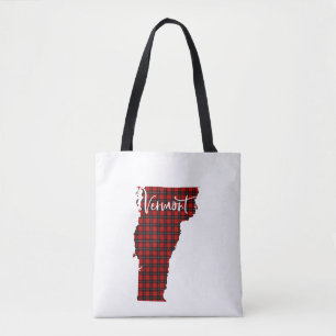 Vermont State Christmas Tote Bag