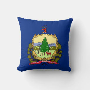 Vermont State Flag American MoJo Pillow