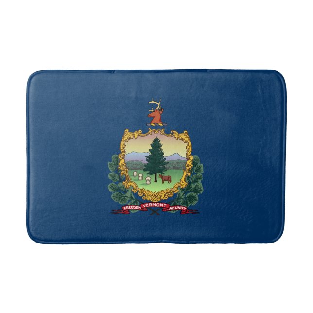 Vermont State Flag Bath Mat (Front)