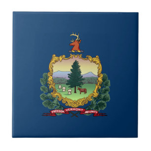 Vermont State Flag Ceramic Tile