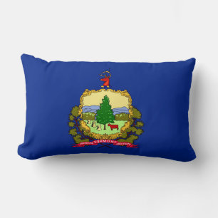 Vermont State Flag Design Lumbar Cushion