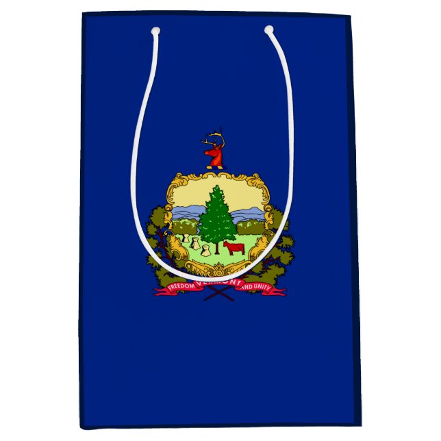 Vermont State Flag Design Medium Gift Bag (Front)