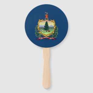 Vermont State Flag Hand Fan