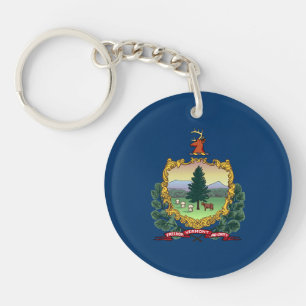 Vermont State Flag Key Ring