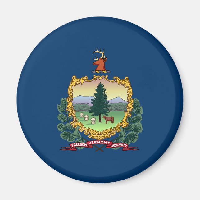 Vermont State Flag Magnet (Front)