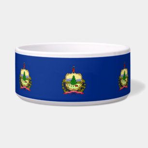 Vermont State Flag Pet Bowl