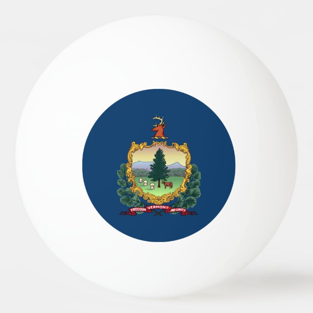 Vermont State Flag Ping Pong Ball (Front)