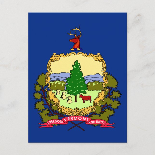 Vermont State Flag Postcard (Front)