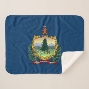 Vermont State Flag Sherpa Blanket