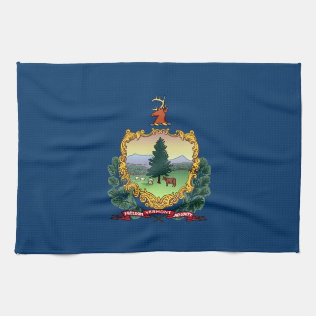 Vermont State Flag Tea Towel (Horizontal)