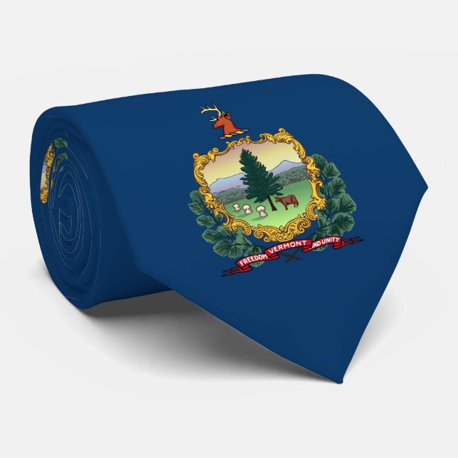 Vermont State Flag Tie (Rolled)