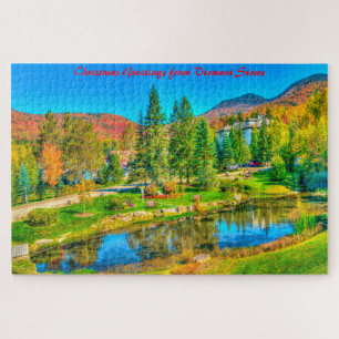Vermont Stowe.Christmas Greetings Jigsaw Puzzle