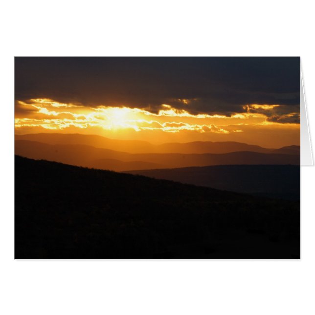 Vermont Sunset Card in 3 sizes (Front Horizontal)