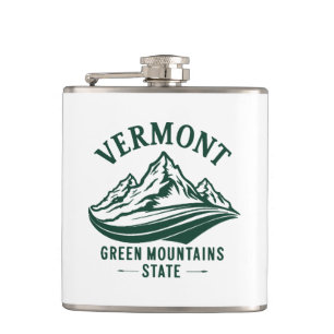 Vermont The Green Mountain State Hip Flask
