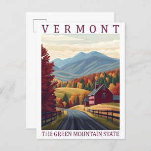 Vermont the Green Mountains State USA Travel Place Postcard
