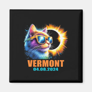 Vermont Total Solar Eclipse 2024 Cat Solar Eclipse Magnet