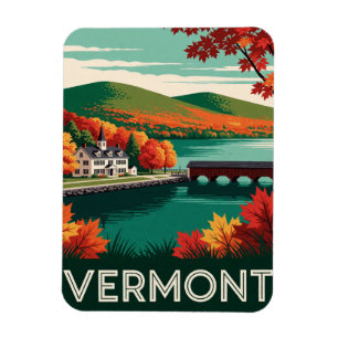Vermont USA Green Mountains And New England Travel Magnet