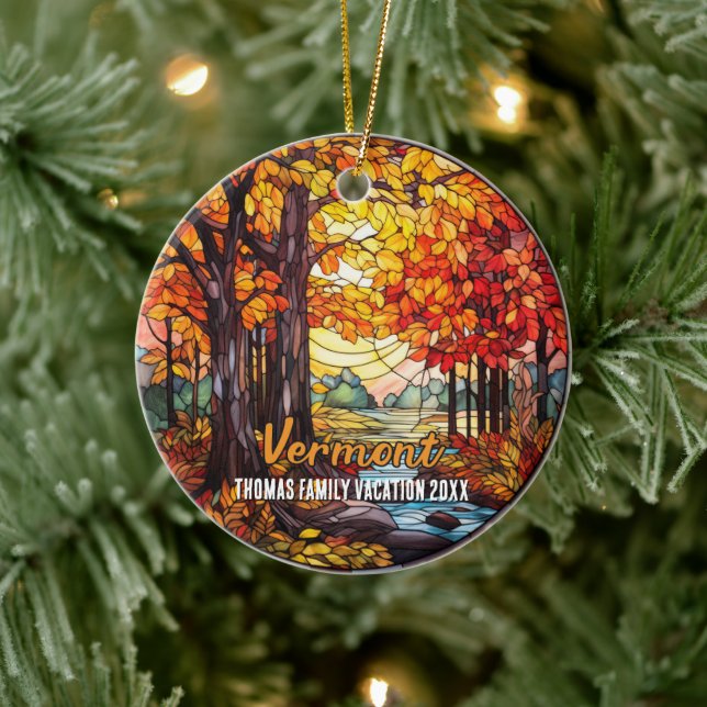 Vermont Vacation Souvenir  Ceramic Ornament (Tree)
