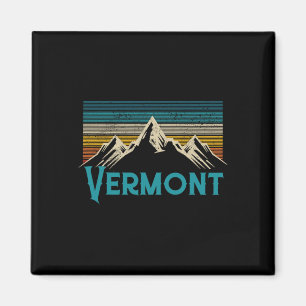 Vermont Vintage Mountains Retro Hiking Souvenir Gi Magnet