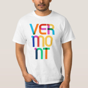 Vermont Vintage Retro Colourful 80s Pop Art Type T-Shirt