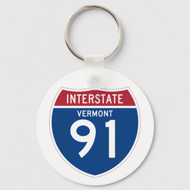 Vermont VT I-91 Interstate Highway Shield - Key Ring (Front)