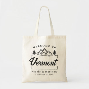 Vermont Wedding Welcome Minimalist Elegant Tote Bag