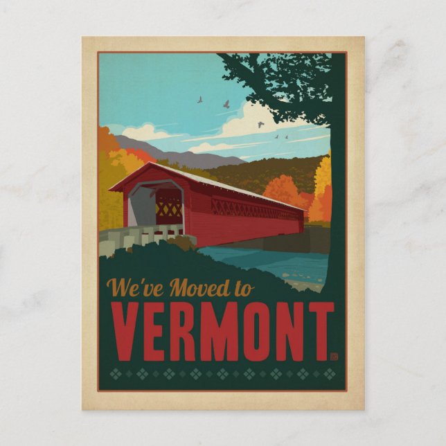 Vermont | We've Moved Invitation Postcard (Front)