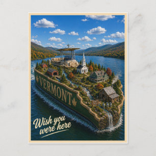 Vermont   Wish You Were Here   State Series Postcard