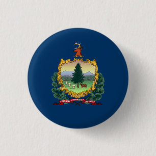 Vermonter Flag, Flag of Vermont 3 Cm Round Badge