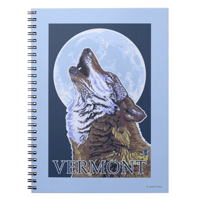VermontHowling Wolf Notebook (Front)