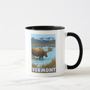 VermontMoose Drinking in Lake Mug