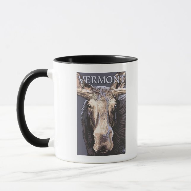 VermontMoose Up Close Mug (Left)