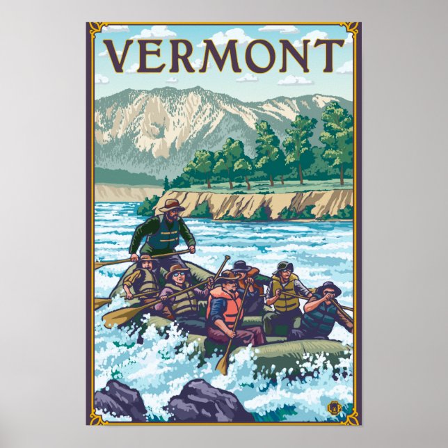 VermontRiver Rafting Scene Poster (Front)