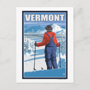 VermontSkier Admiring View Postcard